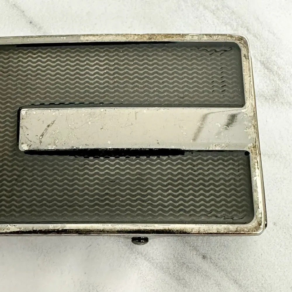 Textured Gunmetal Tone Reversible Clamp On Belt Buckle